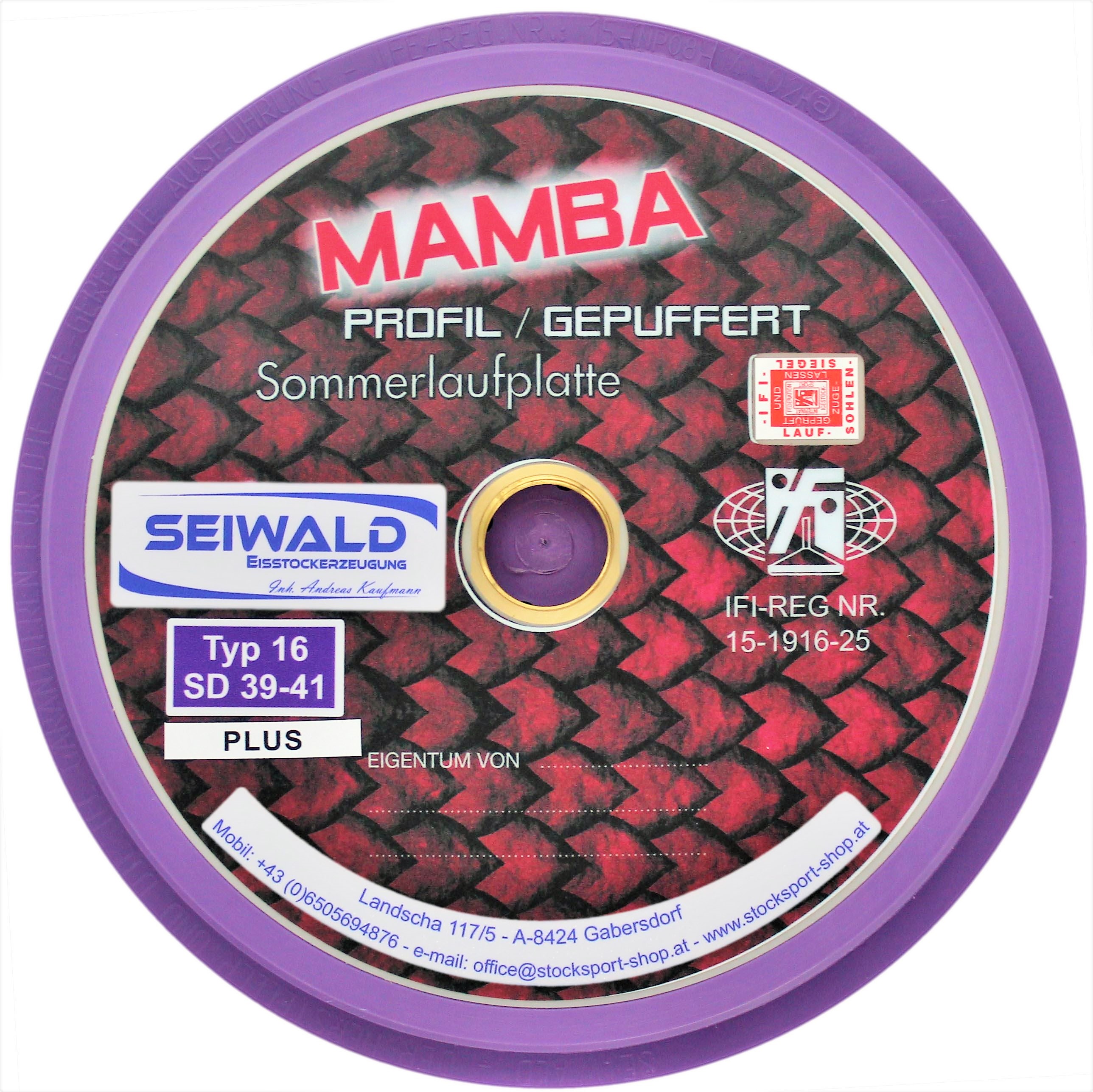 SEIWALD Mamba Profil Lila PLUS / Langsame Massplatte
