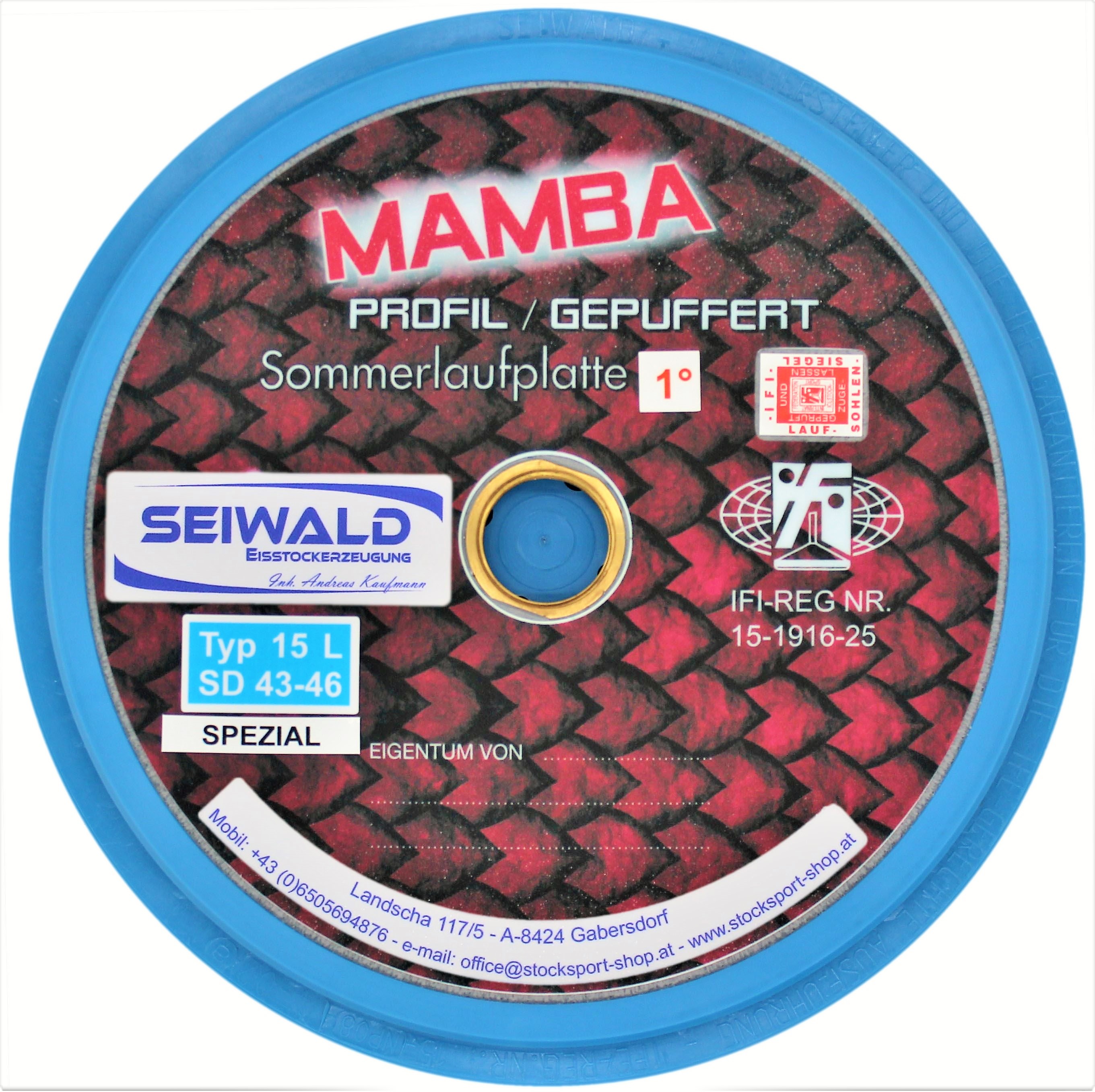 SEIWALD Mamba Profil Spezial / Langsame Mass und Stockplatte