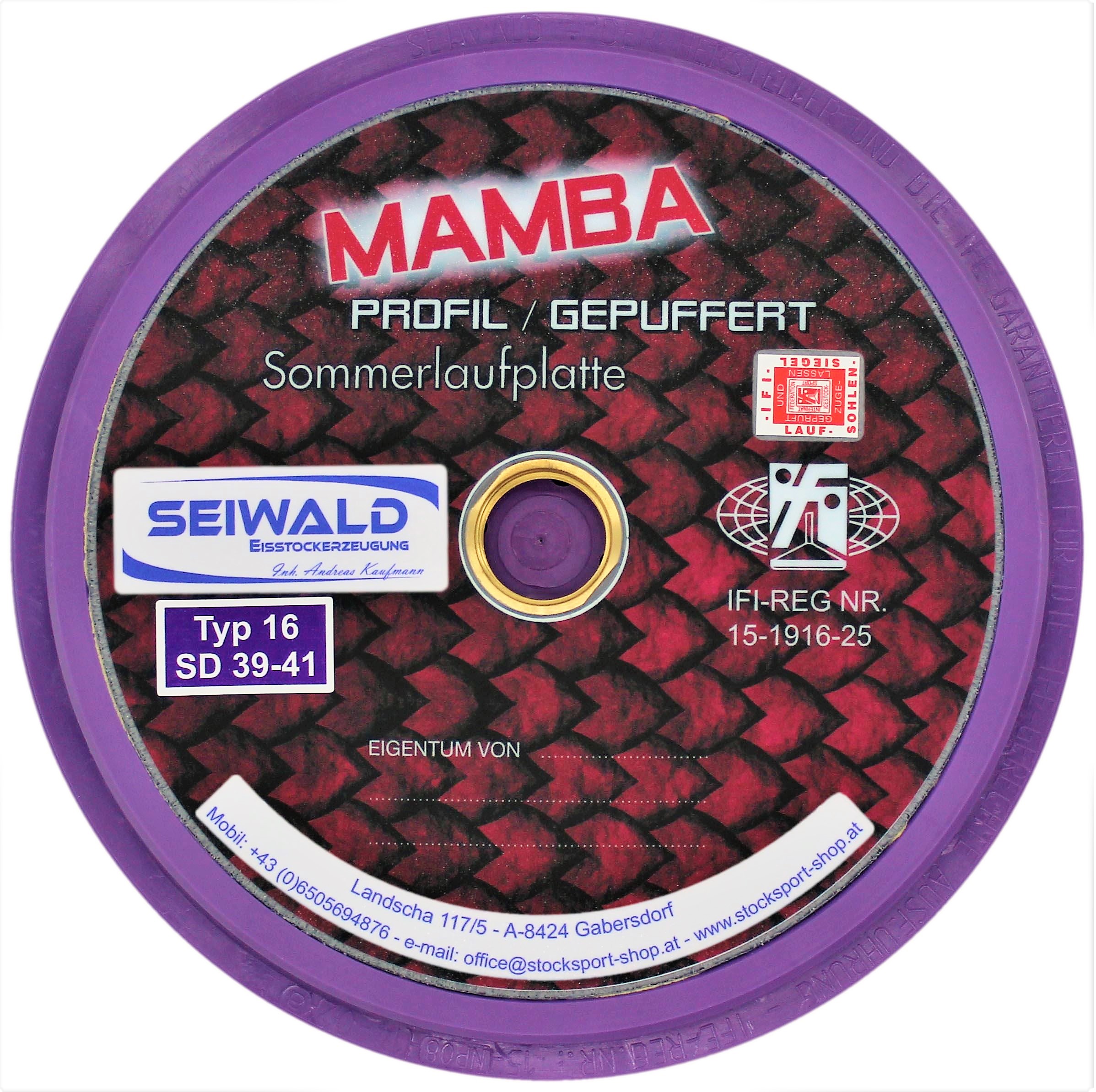 SEIWALD Mamba Profil Lila / Langsame Mass und Stockplatte